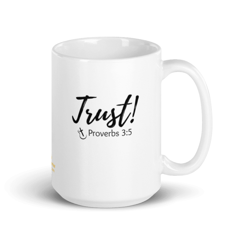 Mug Ceramic 15 oz  Faith Words : TRUST