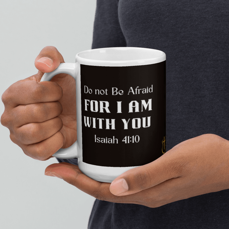 Mug Ceramic 15 oz Lion White:  Do Not Be Afraid