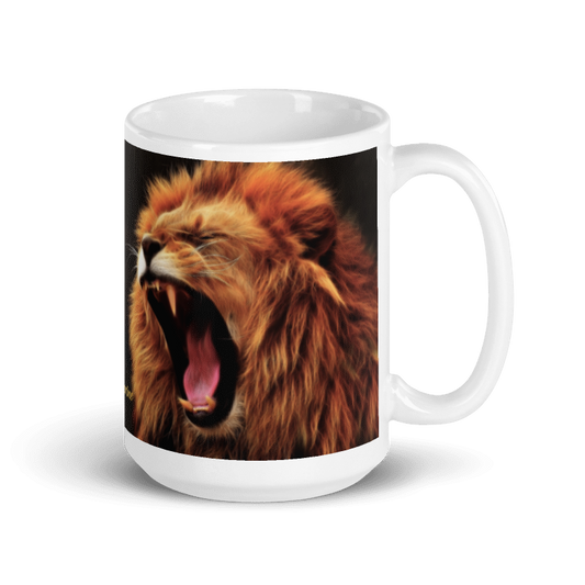 Mug Ceramic 15 oz Lion White:  Do Not Be Afraid
