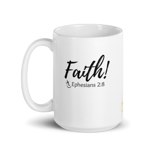 Mug Ceramic 15 oz  Faith Words : FAITH