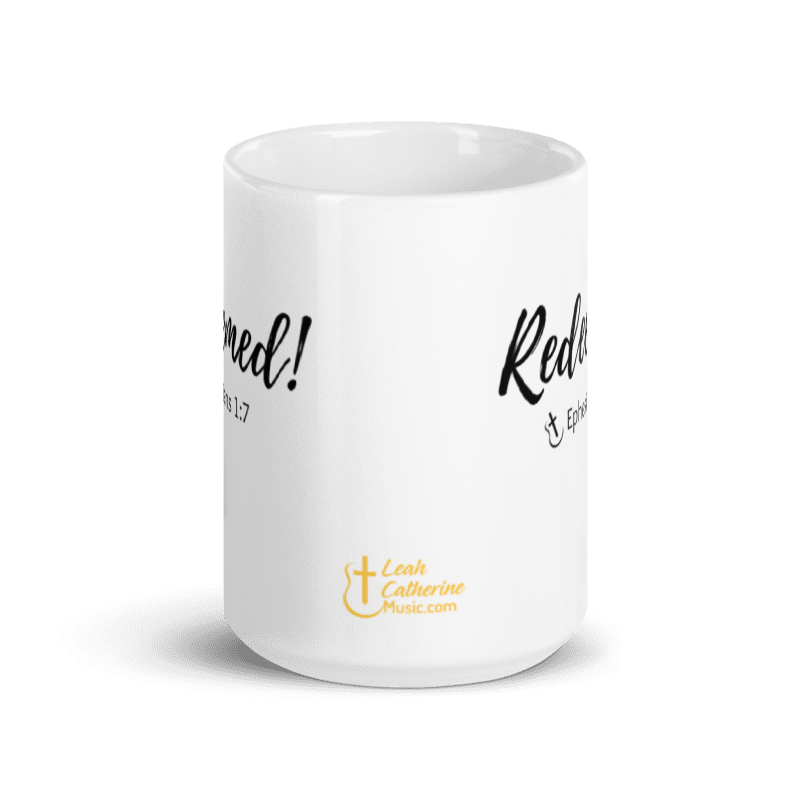 Mug Ceramic 15 oz Faith Words: REDEEMED