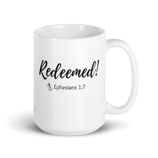 Mug Ceramic 15 oz Faith Words: REDEEMED