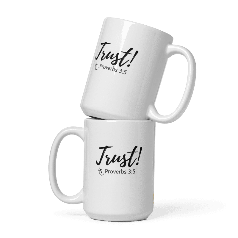 Mug Ceramic 15 oz  Faith Words : TRUST