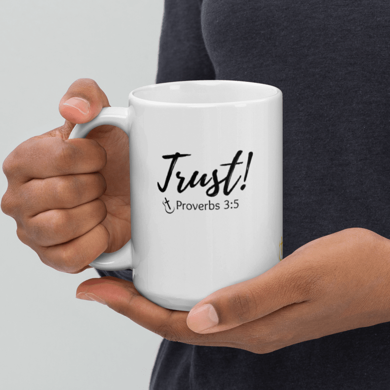 Mug Ceramic 15 oz  Faith Words : TRUST