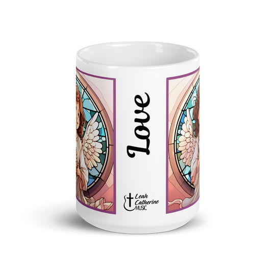 Mug Ceramic 15 oz Angel Collection: Love