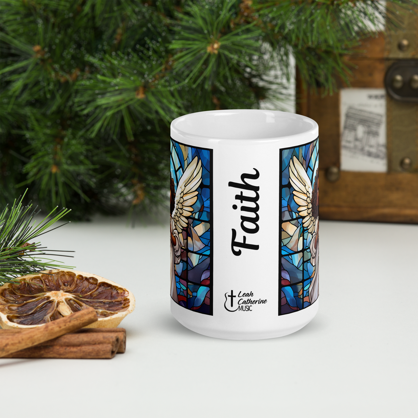 Mug Ceramic 15 oz Angel Collection: Faith