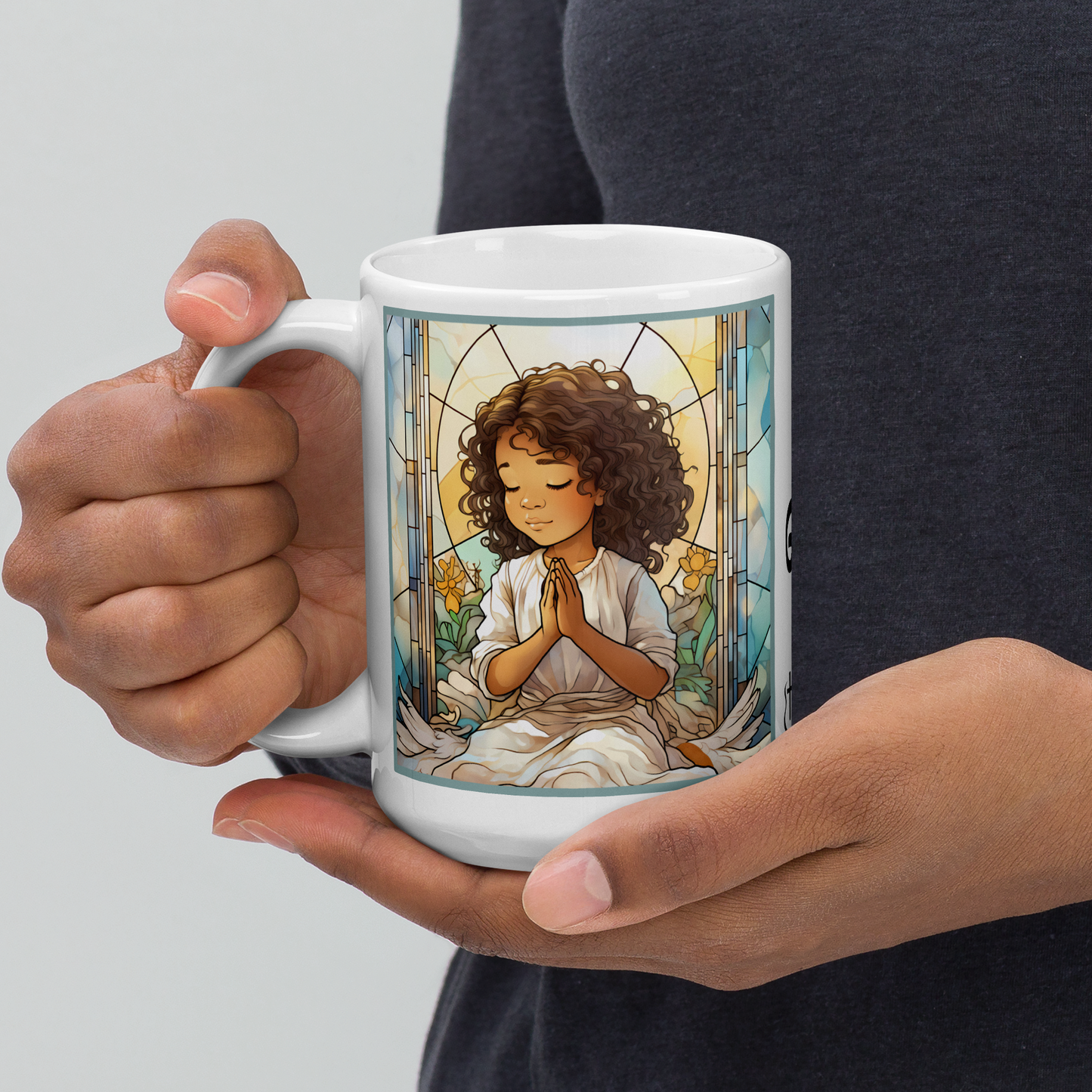 Mug Ceramic 15 oz Angel Collection: Prayer