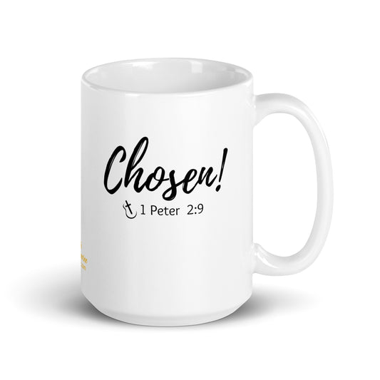 Mug Ceramic 15 oz Faith Words: CHOSEN